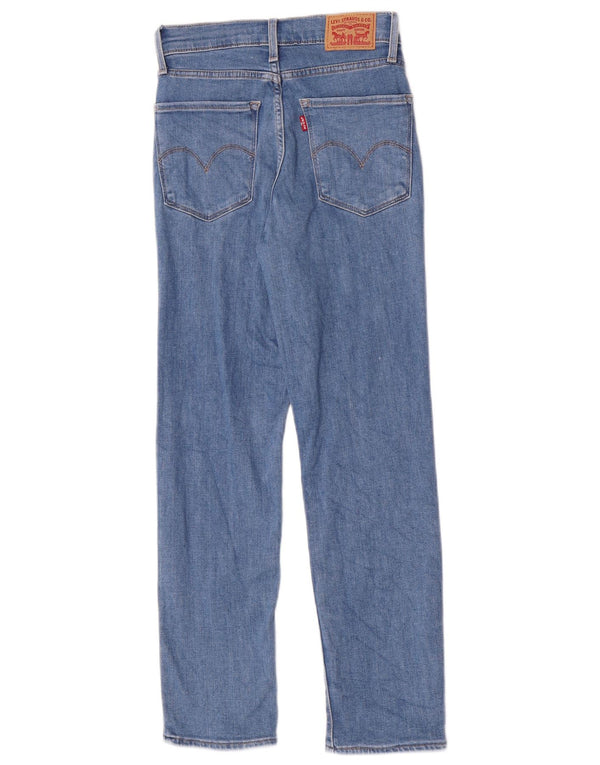 Levi's Womens 724 High Rise Straight Jeans W24 L26 Blue Cotton