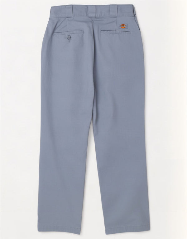 Dickies Womens Straight Chino Trousers W26 L25 Blue Polyester