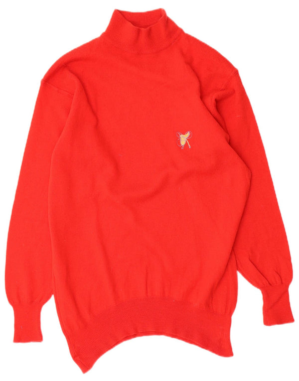 AVON CELLI Womens Turtle Neck Jumper Sweater EU 40  Medium Red Wool