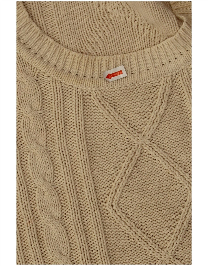Jockey Mens Crew Neck Jumper Sweater Large Beige