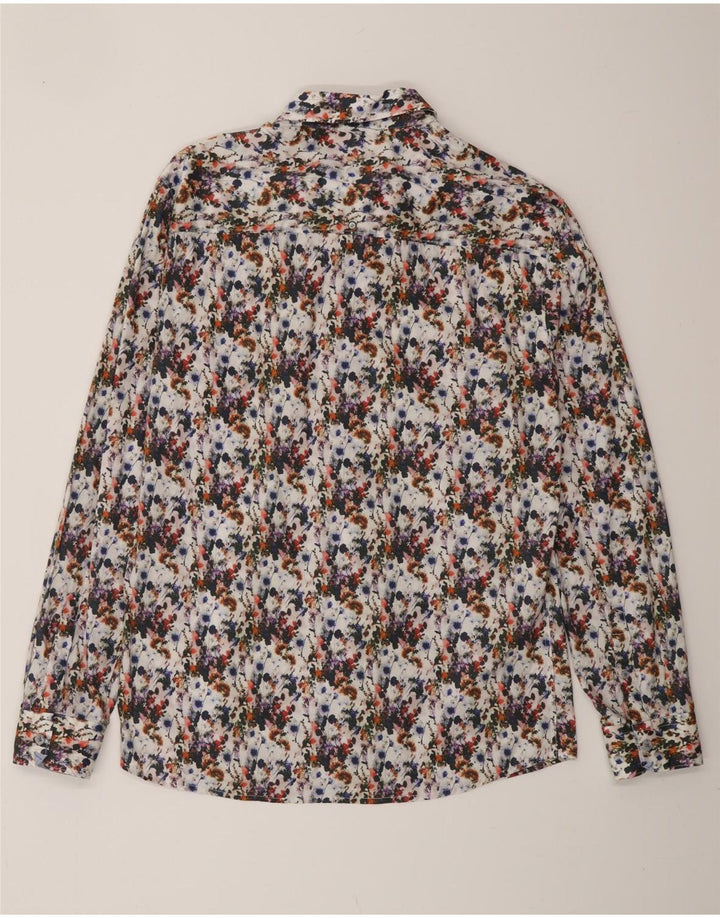VINTAGE Mens Shirt Large Multicoloured Floral