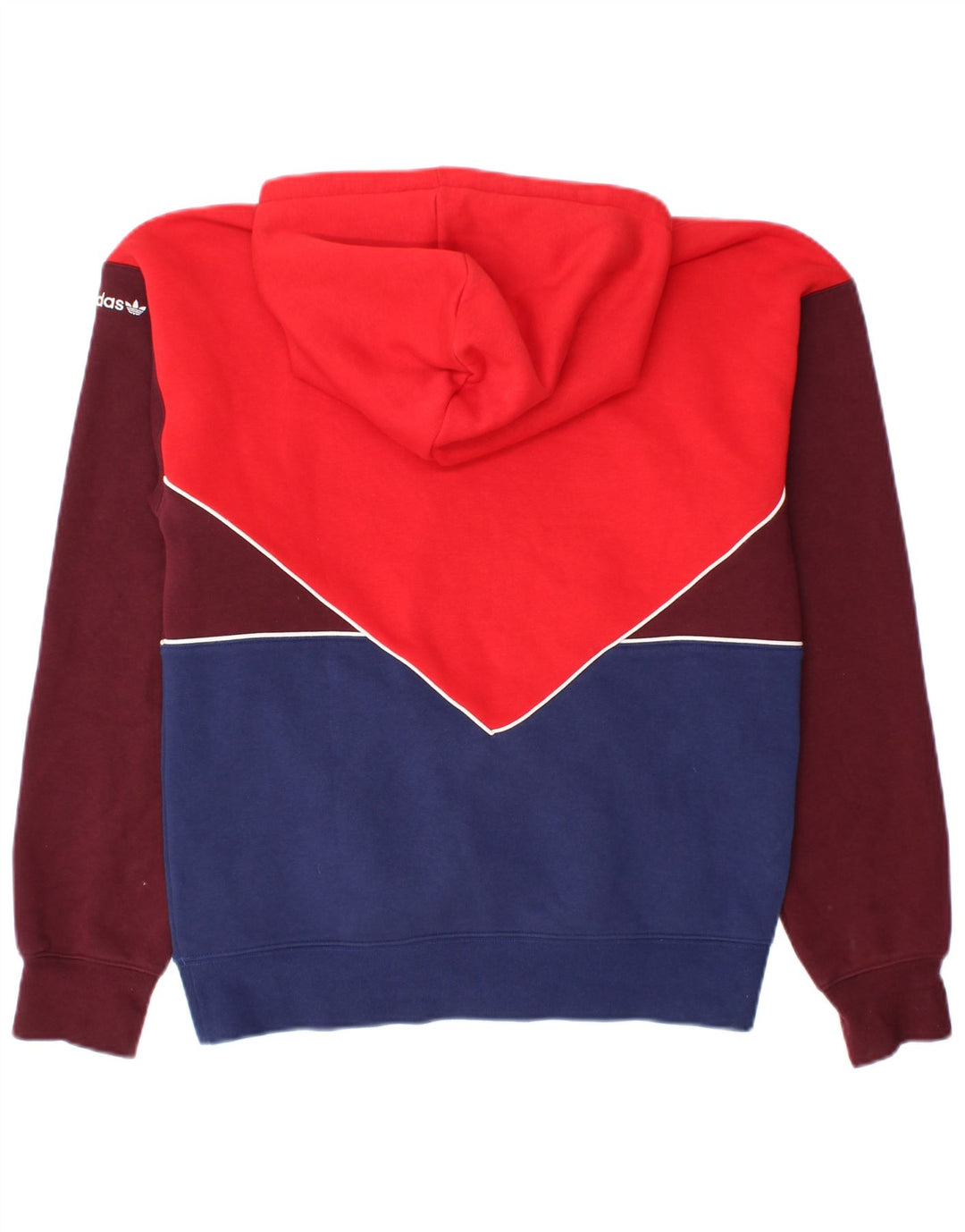 ADIDAS Mens Hoodie Jumper XS Multicoloured Colourblock Cotton