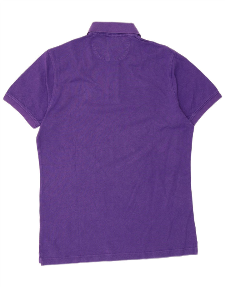 Boggi Mens Polo Shirt Medium Purple Cotton