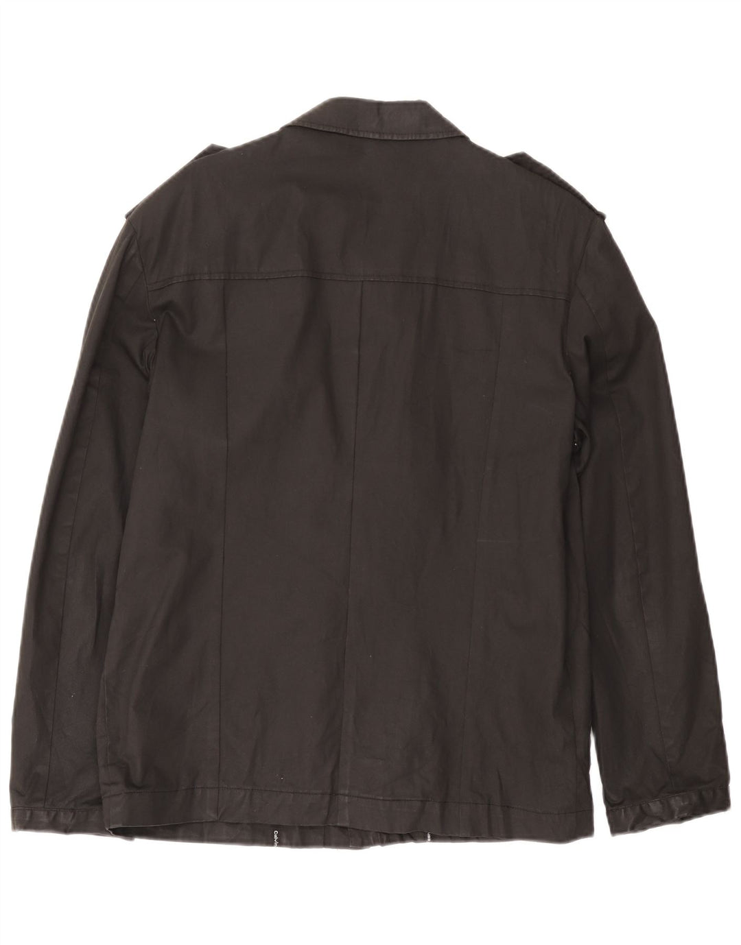 Calvin Klein Mens Military Jacket UK 38 Medium Black Cotton