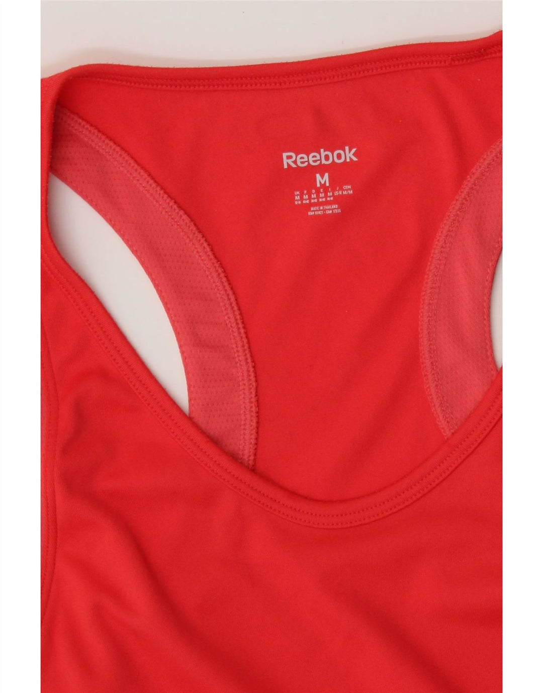 REEBOK Womens Vest Top UK 12/14 Medium Red
