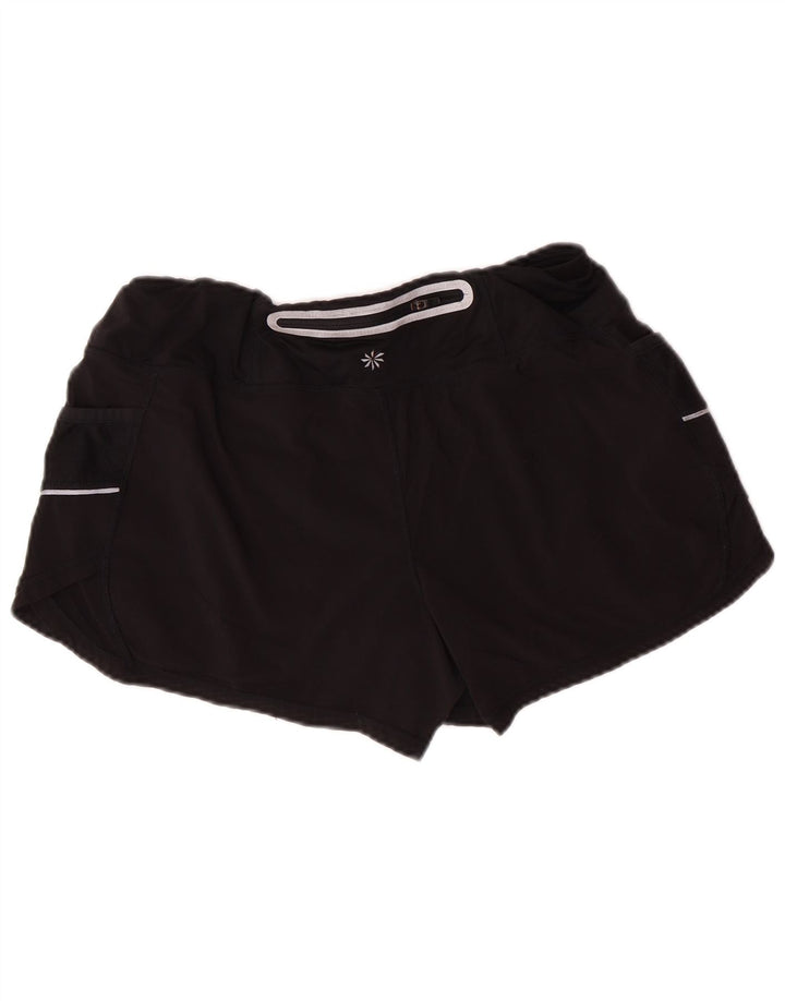 ATHLETA Womens Sport Shorts UK 12 Medium  Black Polyester