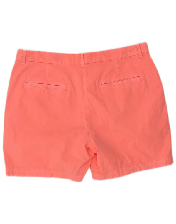 Marks & Spencer Womens Chino Shorts UK 14 Large W34 Pink Cotton