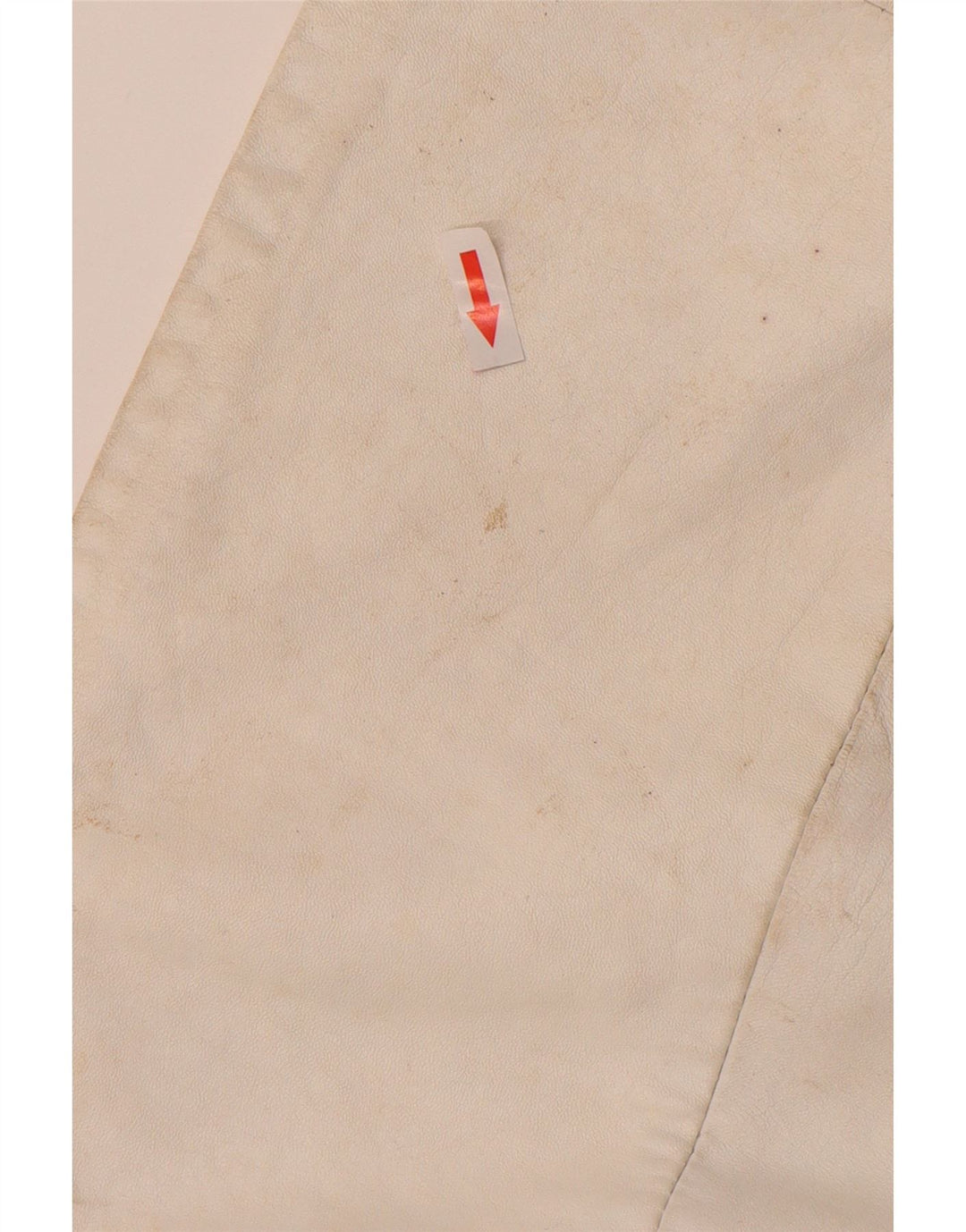 Vintage Womens Leather 2 Piece Skirt Set UK 12 Medium W26  Off White