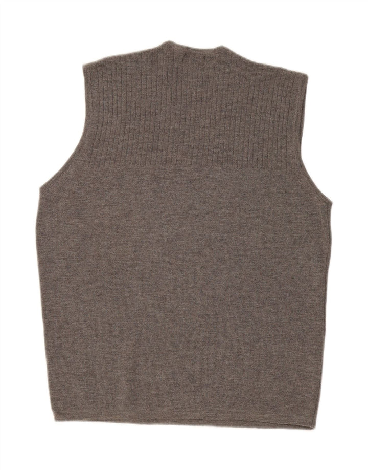 MASSIMO DUTTI Mens Vest Tank Top XL Grey New Wool