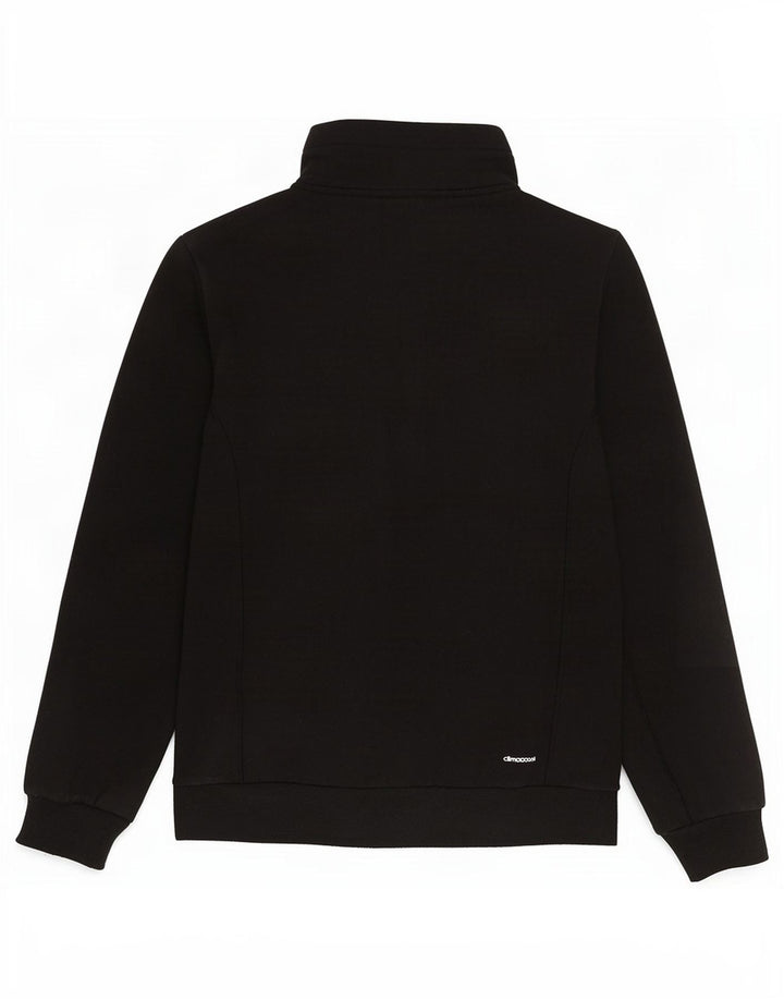 Adidas Womens Climalite Tracksuit Top Jacket UK 8/10 Small Black Polyester