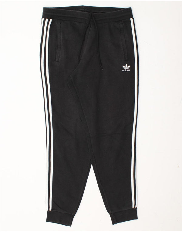ADIDAS Mens Tracksuit Trousers Joggers Large  Black Cotton