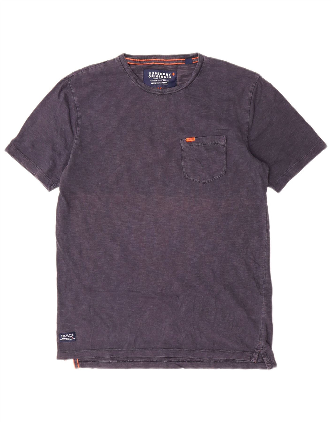 Superdry Mens T-Shirt Top Medium Navy Blue Cotton