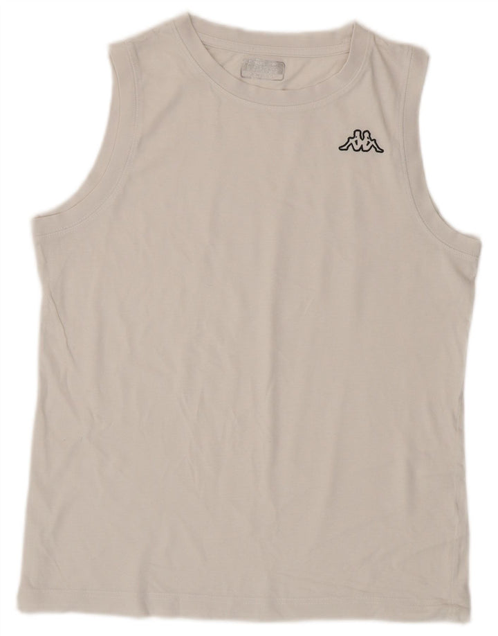 KAPPA Mens Vest Top Small Off White