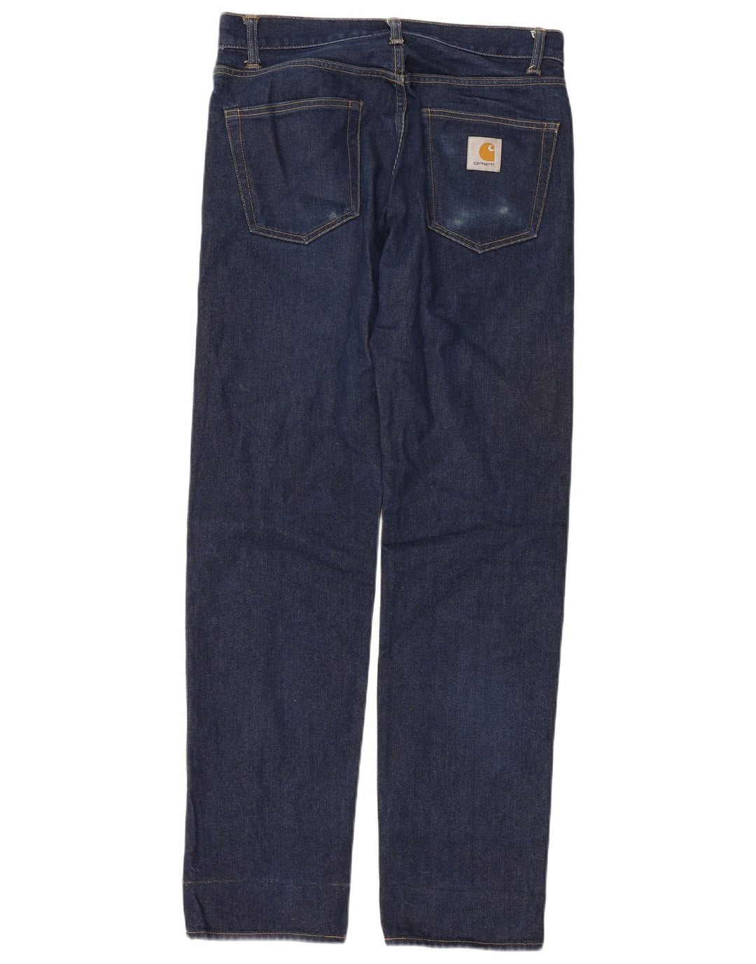 CARHARTT Mens Straight Jeans W29 L32 Navy Blue Cotton