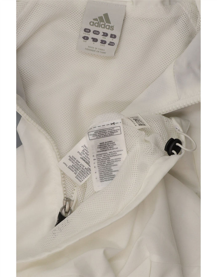 ADIDAS Mens Tracksuit Top Jacket UK 46/48 XL White Colourblock Polyester