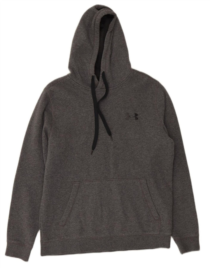 UNDER ARMOUR Mens Hoodie Jumper Medium Grey Cotton