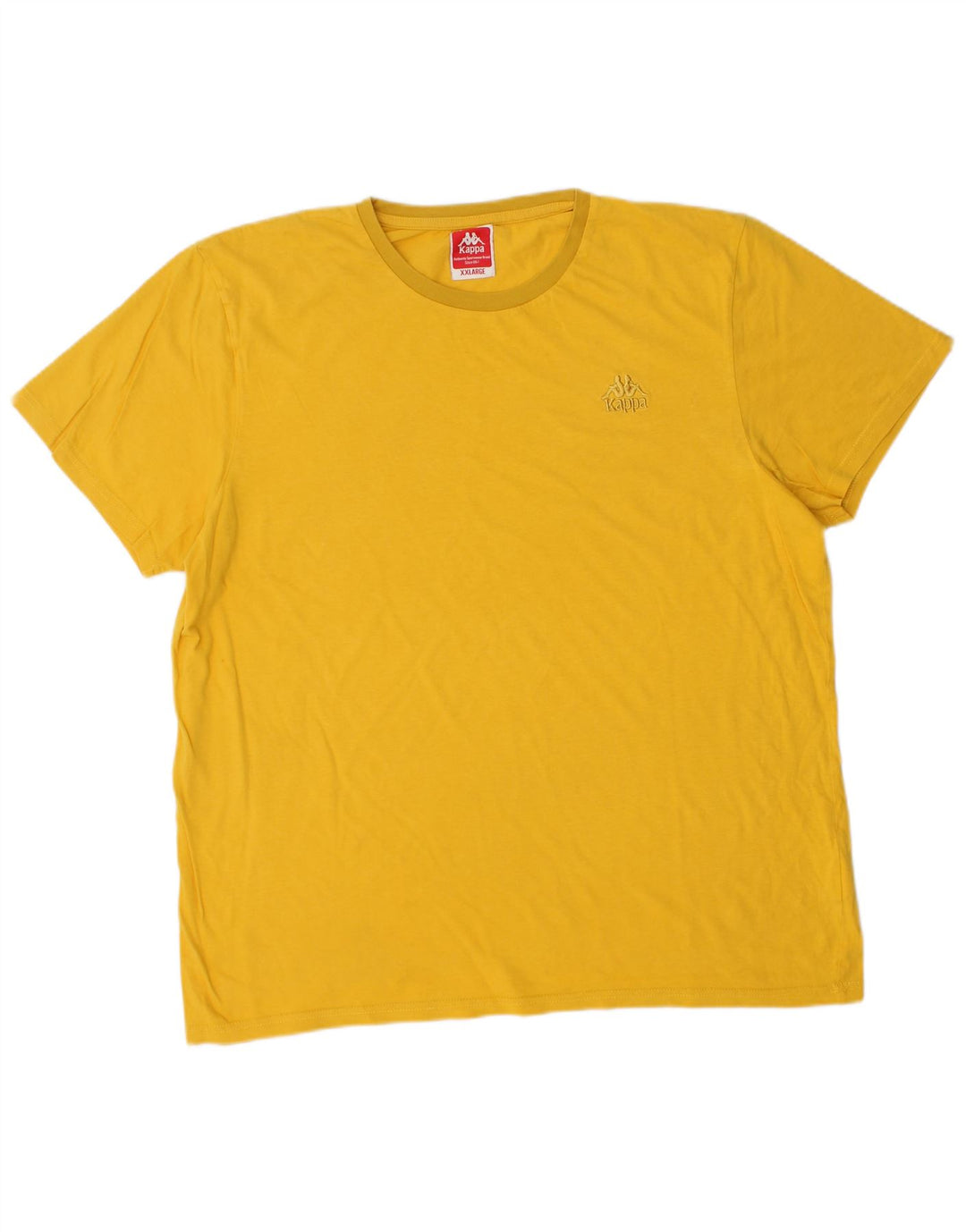 KAPPA Mens T-Shirt Top 2XL Yellow Cotton