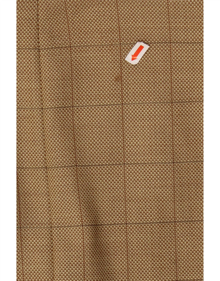 DOUGLAS Mens 3 Button Blazer Jacket UK 38 Medium Beige Check