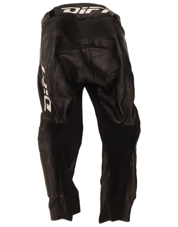 Difi Mens Leather Moto Racer Trousers W30 L28 Black Biker