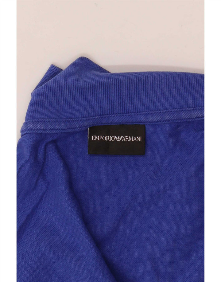 Emporio Armani Mens Polo Shirt Medium Blue
