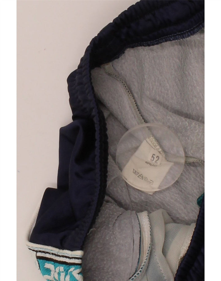 ASICS Womens Graphic Tracksuit Trousers IT 52 Large Navy Blue Polyester Vintage Asics and Second-Hand Asics from Messina Hembry 