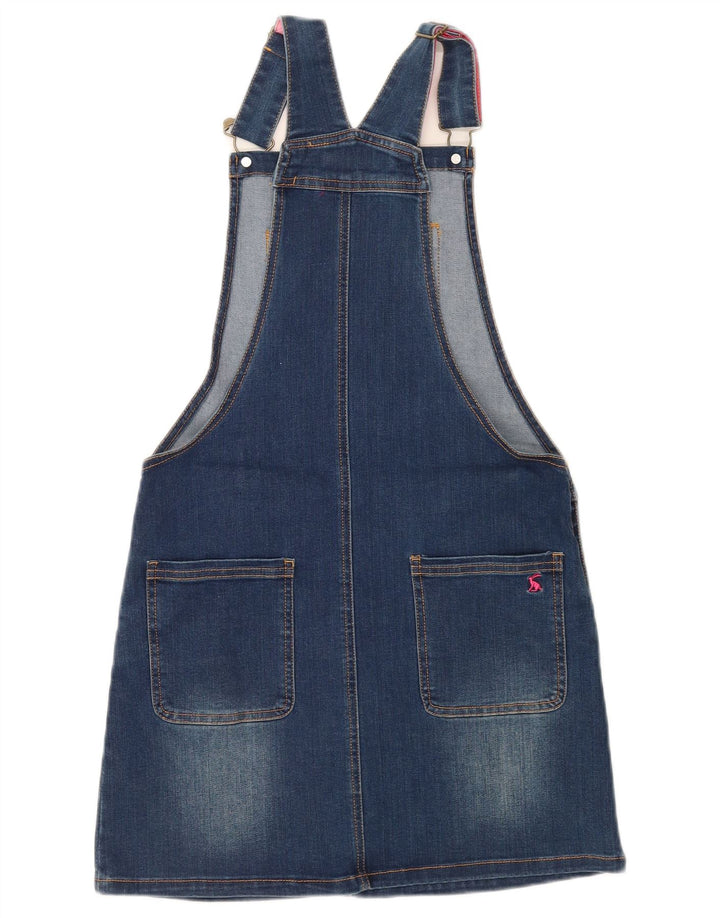 JOULES Girls Denim Dungaree Dress 11-12 Years  Blue Cotton