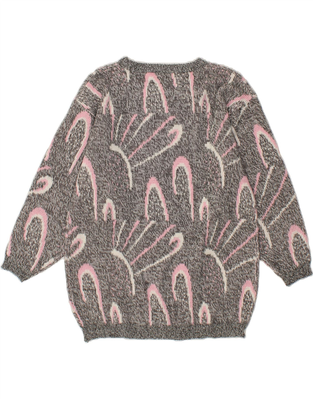 VINTAGE Womens Crew Neck Jumper Sweater UK 10/12 Medium Grey Vintage Vintage and Second-Hand Vintage from Messina Hembry 