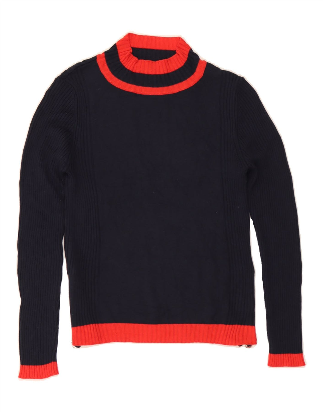 MARKS & SPENCER Womens Turtle Neck Jumper Sweater UK 10 Small  Navy Blue Vintage Marks & Spencer and Second-Hand Marks & Spencer from Messina Hembry 
