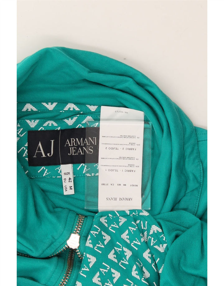 ARMANI JEANS Womens Tracksuit Top Jacket UK 12 Medium Blue Cotton Vintage Armani Jeans and Second-Hand Armani Jeans from Messina Hembry 