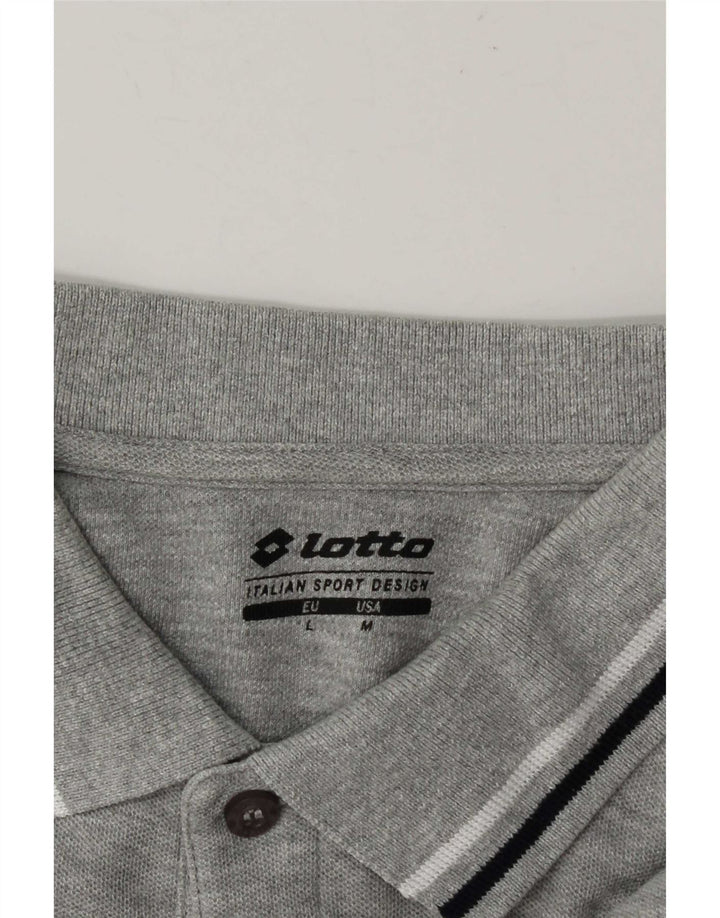 Lotto Mens Polo Shirt Medium Grey Flecked