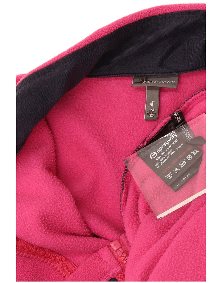SPRAYWAY Girls Fleece Jacket 12-13 Years Pink Polyester