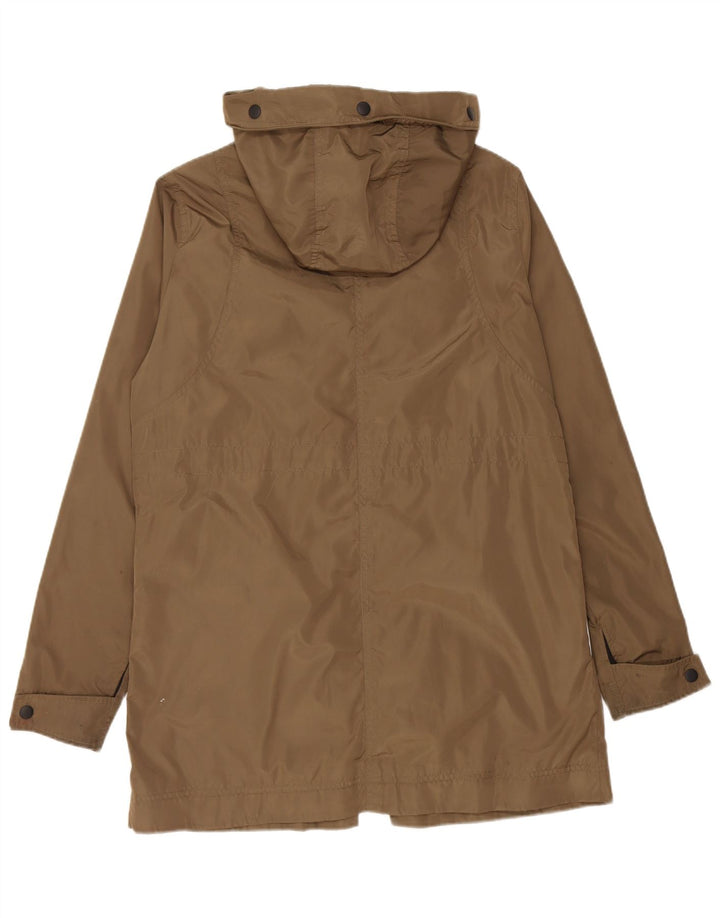 Superdry Womens Hooded Rain Jacket UK 14 Large Khaki Polyester