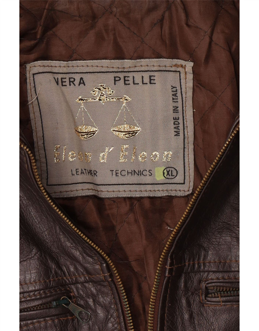 VINTAGE Mens Leather Jacket UK 42 XL Brown Leather