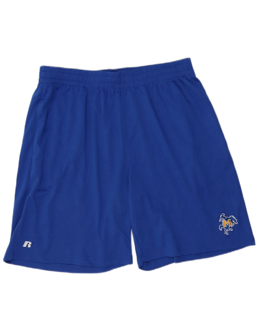 RUSSELL ATHLETIC Mens Sport Shorts 2XL Blue Polyester