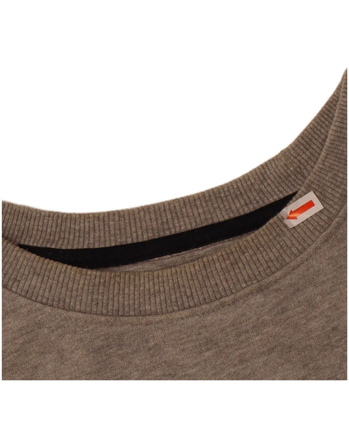 WEIRD FISH Mens Graphic Sweatshirt Jumper Large Grey Cotton