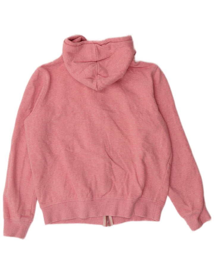 JACK WILLS Womens Oversized Zip Hoodie Sweater UK 10 Small Pink Cotton