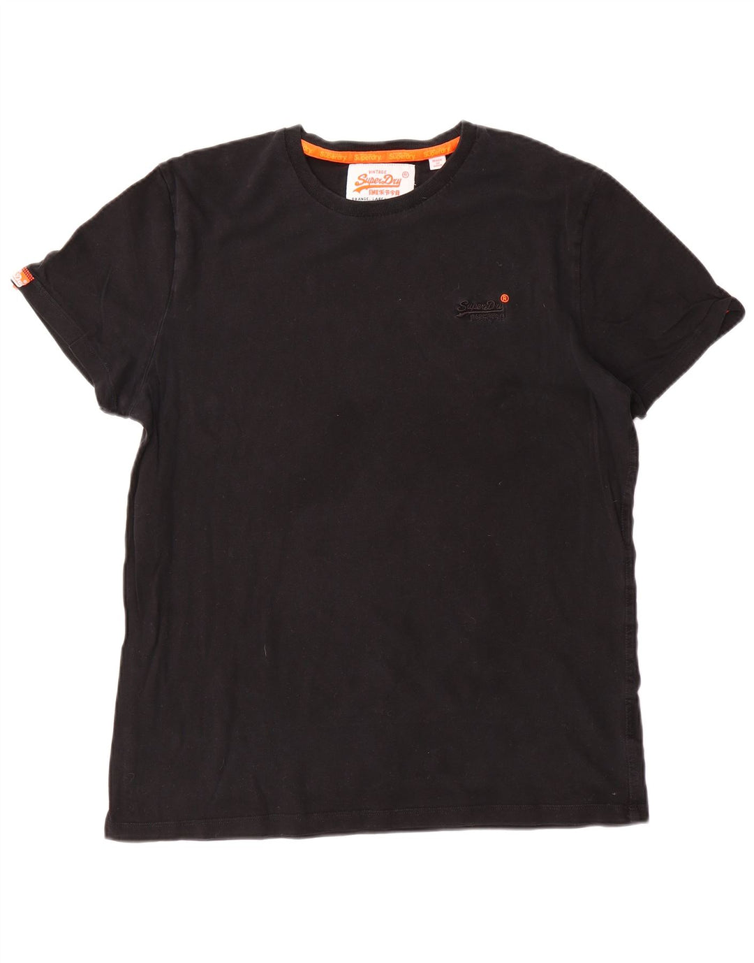Superdry Mens T-Shirt Top XL Black Cotton