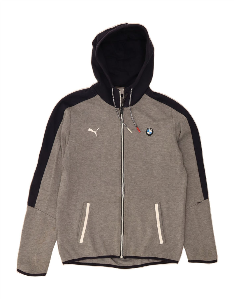 PUMA Mens BMW Motorsport Graphic Zip Hoodie Sweater Small Grey Colourblock Vintage Puma and Second-Hand Puma from Messina Hembry 