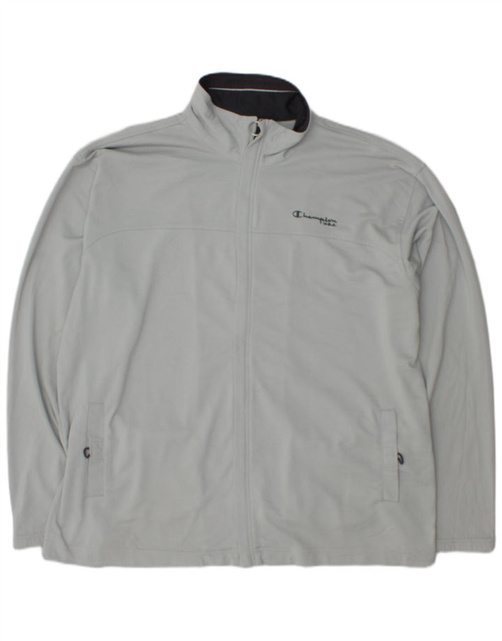 CHAMPION Mens Tracksuit Top Jacket XL Grey Polyester