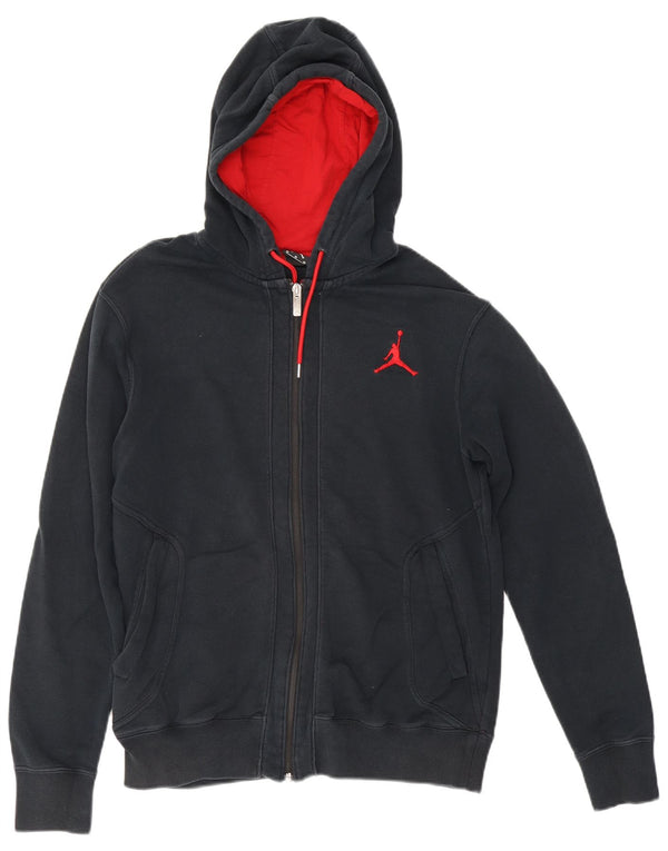 Jordan Mens Zip Hoodie Sweater Medium Navy Blue Cotton