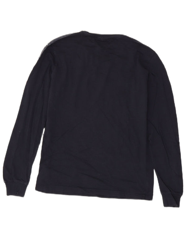 Champion Girls Graphic Top Long Sleeve 13-14 Years XL Navy Blue Cotton