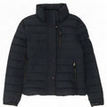 Superdry Womens Padded Jacket UK 10 Small Navy Blue Polyester