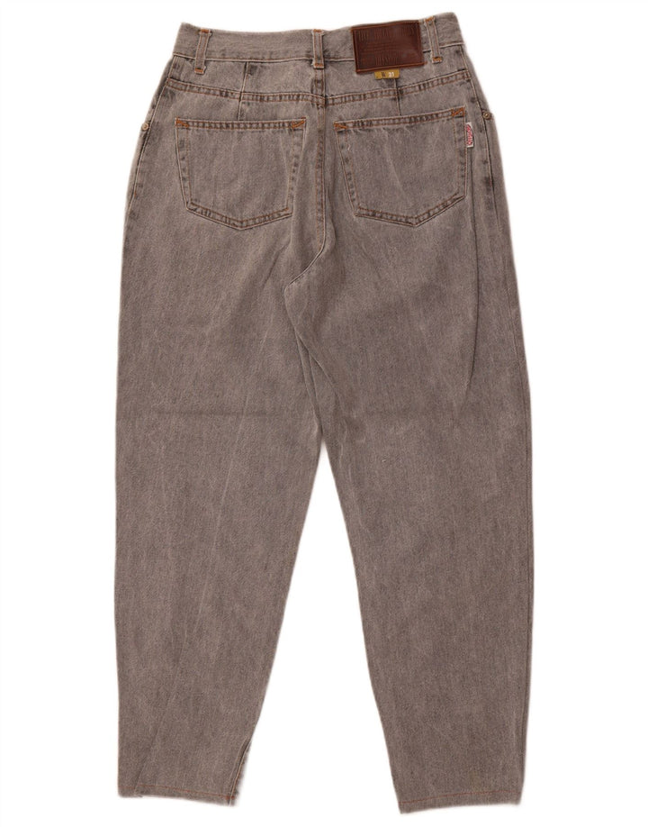 OFFSHORE Womens Crop High Waist Jeans W31 L26 Grey Cotton