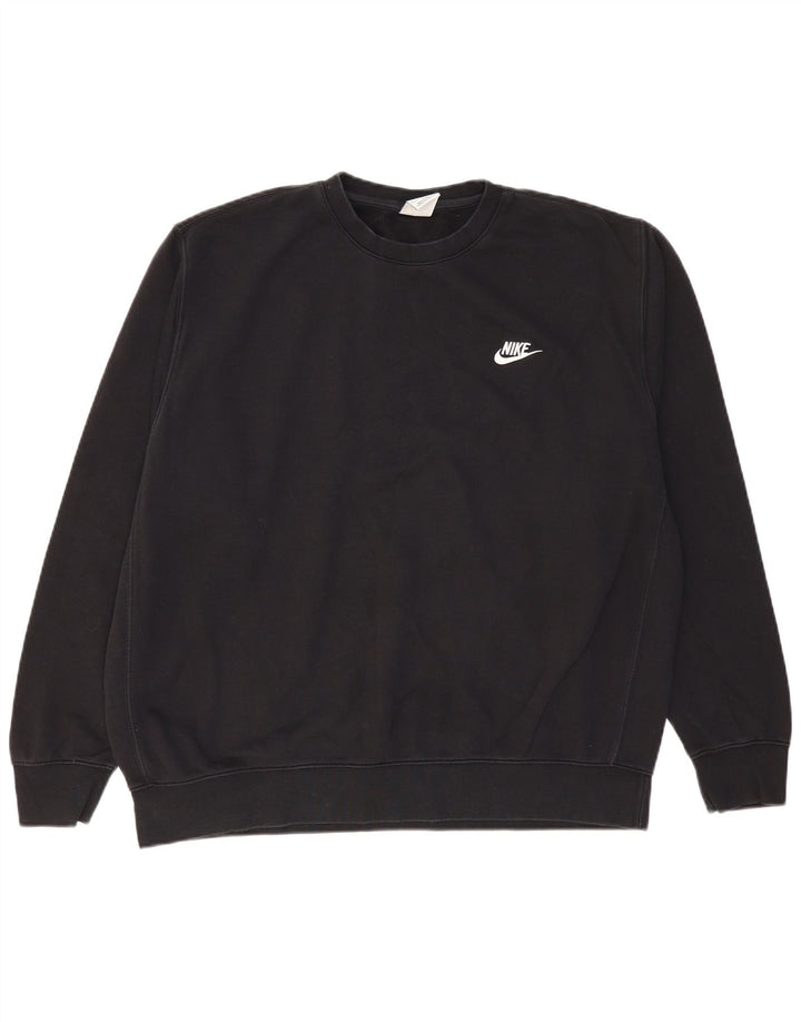 NIKE Mens Sweatshirt Jumper XL Black Cotton