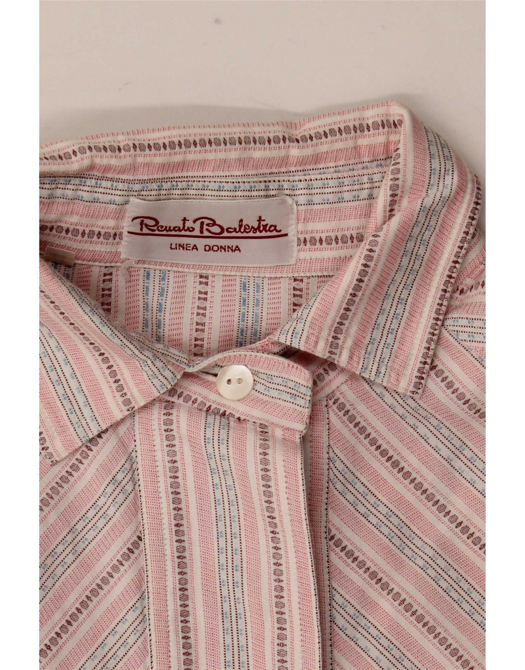Renato Balestra Womens Shirt IT 44 Medium Pink Striped