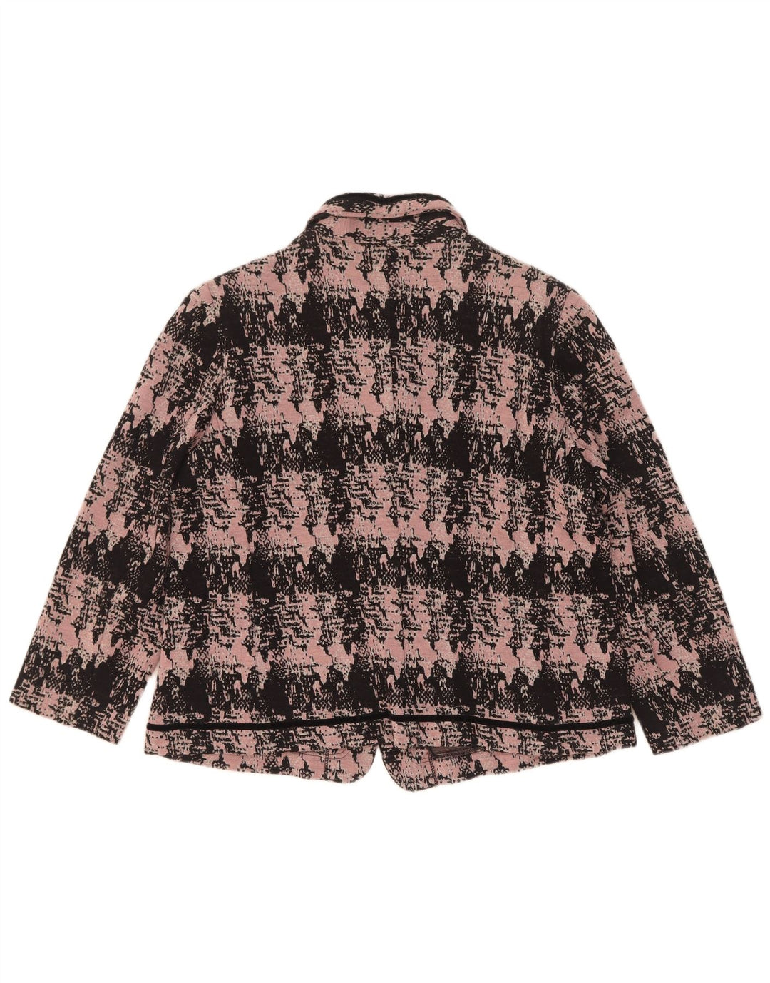 Domina Womens Abstract Pattern 5 Button Blazer Jacket IT 52 2XL Pink Wool