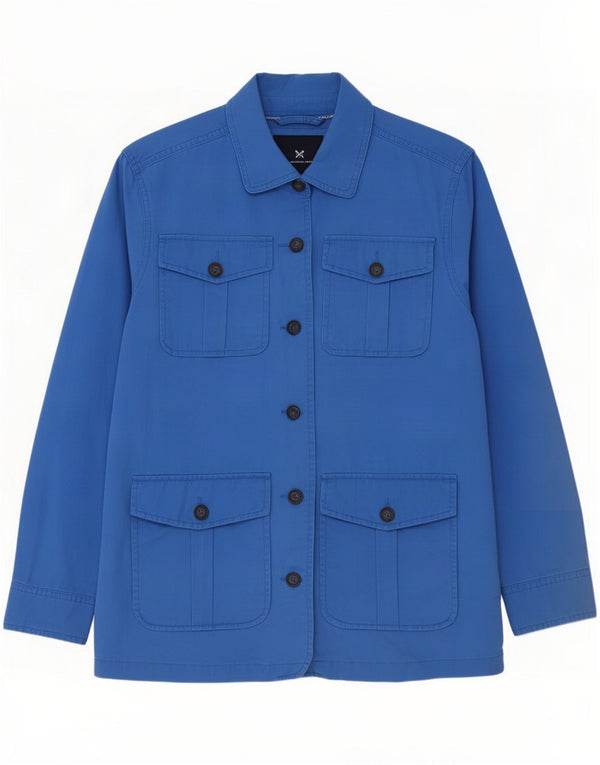 Crew Clothing Womens Utility Jacket UK 14 Medium Blue Cotton