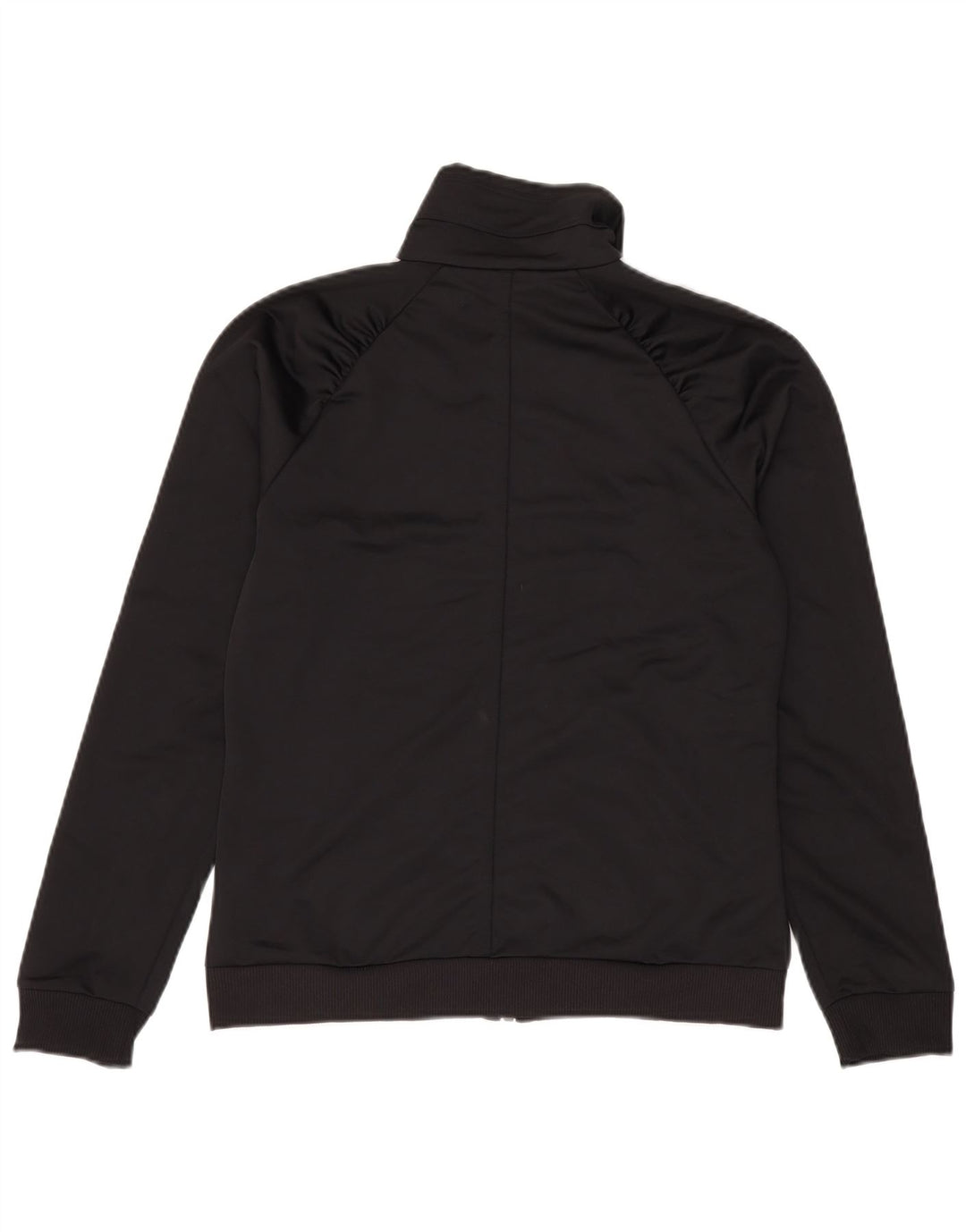 Adidas Womens Tracksuit Top Jacket UK 12 Medium Black Polyester