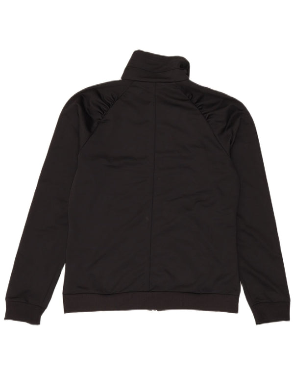 Adidas Womens Tracksuit Top Jacket UK 12 Medium Black Polyester