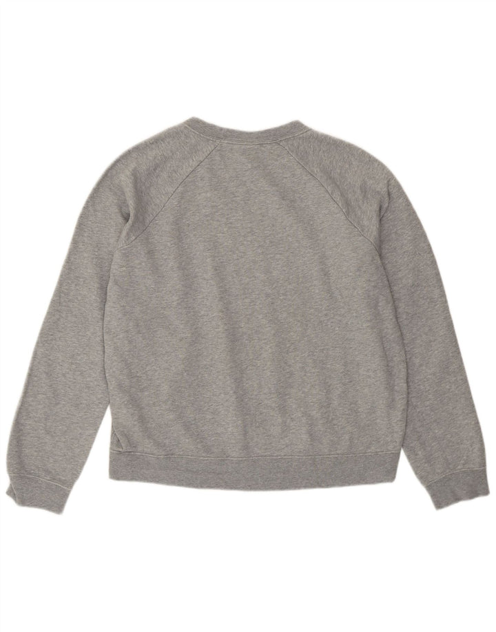 Nike Womens Loose Fit Sweatshirt Jumper UK 12 Medium Grey Cotton